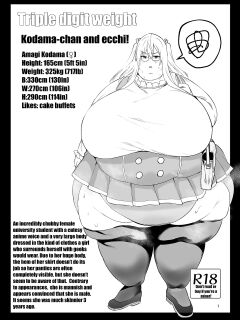 Triple digit weight Kodama-chan and H!