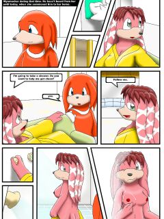 [Kitsune Youaki] Knuckles and Lara-Le's Shower (Sonic The Hedgehog)