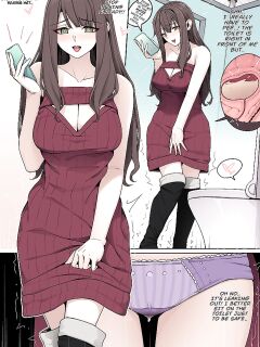 [Cocomachi] Girl pees while on the phone