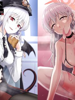 [Gaikotsu no Spare Rib (Kurohagane)] Awaku Koi Nioi, Amaku Ai ni Yoi. | A Waft of Romance, A Draught of Passion. (Hairless Version) (Blue Archive)