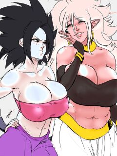 [Fakeryway] Caulifla and Android 21 Compare Power Levels